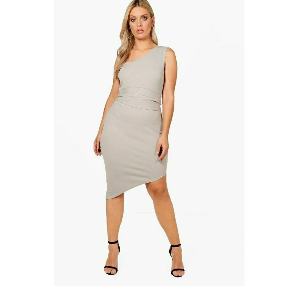 Boohoo Hana One Shoulder Bodycon Dress 14